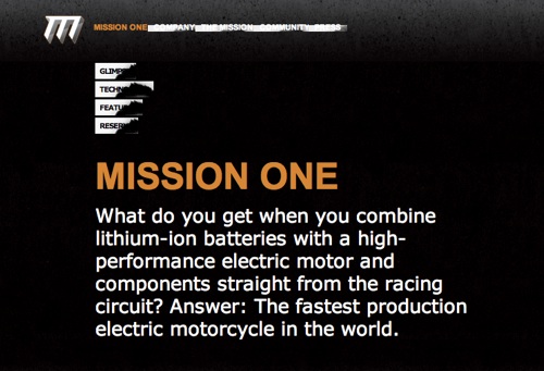 elektrický motocykl Mission One