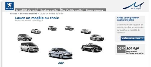 Mu by Peugeot - půjčování aut, skútrů či kol