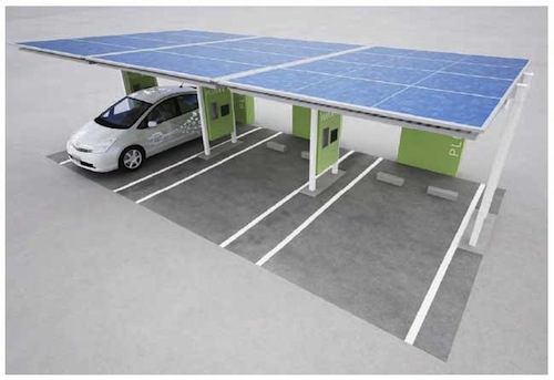 Toyota plug-in - solární dobejecí stanice