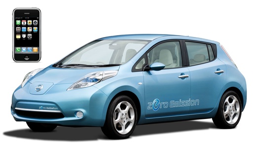 elektromobily - Nissan Leaf iPhone