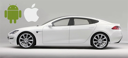 Tesla Motors Model S Android Apple