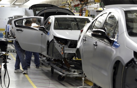 Chevrolet Volt - hybrid - výroba v továrně