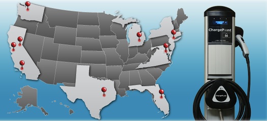 Dobíjecí stanice - ChargePoint America - Coulomb Technologies