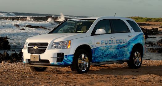 auta na vodík Chevrolet Equinox na Havaji General Motors