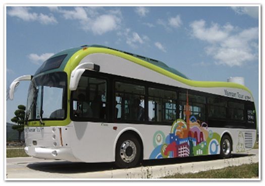 autobusy elektrické Jižní Korea Soul elektrobus