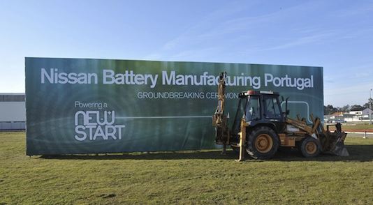 elektromobily Nissan továrna na výrobu baterií Portugalsko