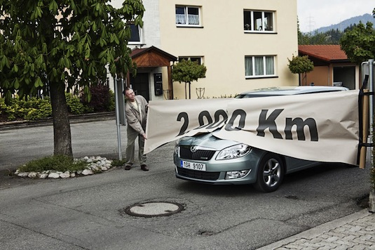 auto Škoda Fabia Greenline 2006 km Dánsko Rakousko