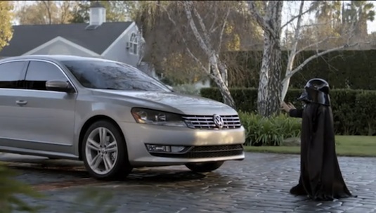 auto reklama Volkswagen Passat Hvězdné Války