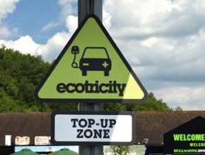 auto elektromobil ecotricity dobíjecí stanice Británie