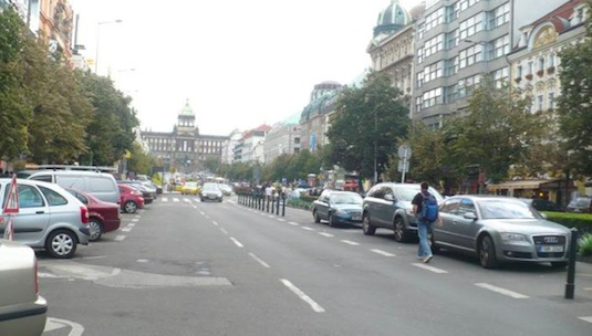 Česká republika Praha Václavské náměstí bez aut