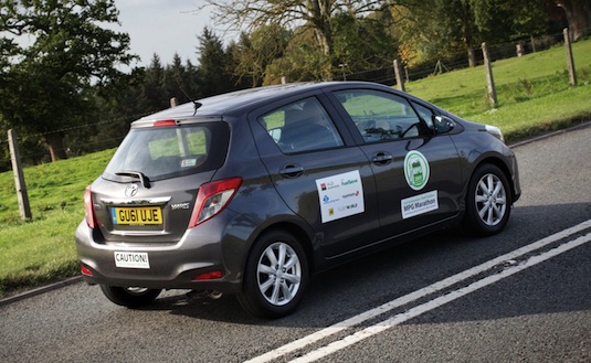 auto Toyota Yaris MPG maraton