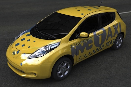 auto elektromobil Nissan Leaf taxi New York