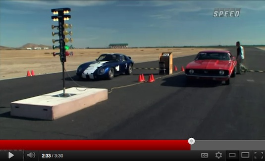auto elektromobil video závod Tesla Porsche Camaro Type 65