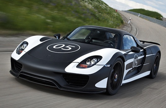 auto plug-in hybrid Porsche 918 Spyder prototyp