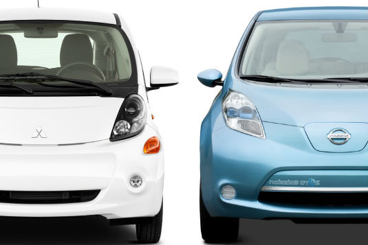 auto elektromobil Nissan Leaf Mitsubishi i MiEV