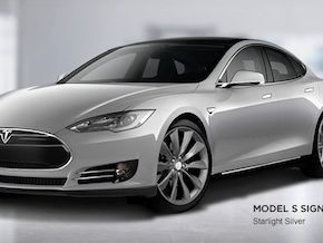 auto elektromobil Tesla Model S Signature Performace Starlight Silver