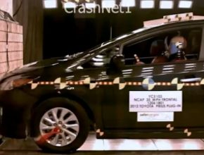 auto hybrid Toyota Prius plug-in hybrid crash test video