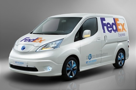 auto elektromobil FedEx elektrická dodávka Nissan e-NV200
