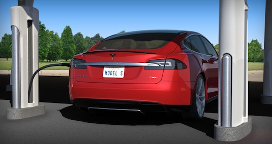 auto elektromobil Tesla Motors Supercharger síť dobíjecích stanic