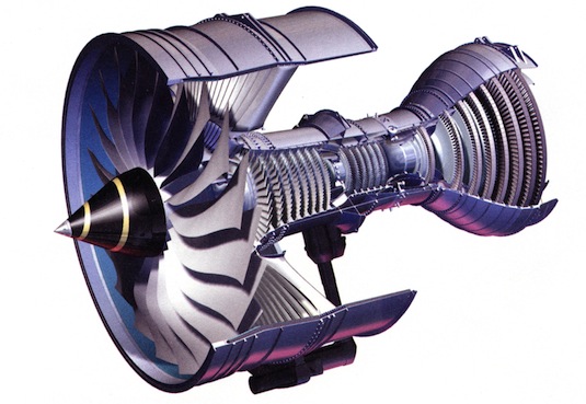 Letecká turbína Rolls-Royce Trent.
