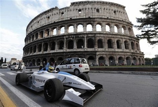 elektrická formule Formule E v římě