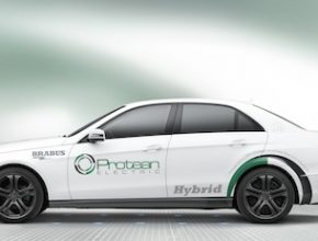 auto mercedes-benz E brabus elektromotory v kolech Protean Drive