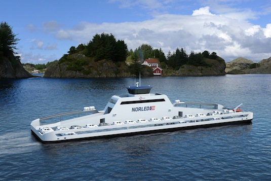 lodě elektrický trajekt Norsko
