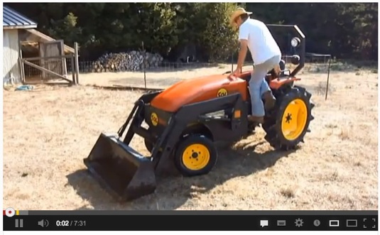 elektrický traktor elektrotraktor Steve heckeroth