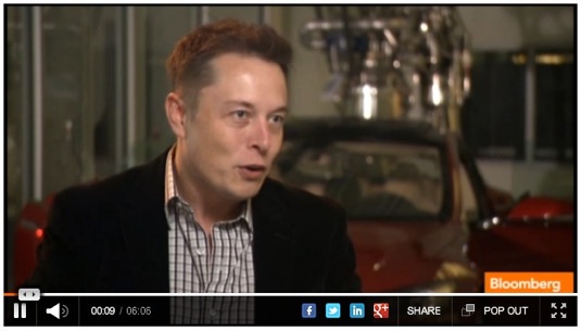 auto Elon Musk Tesla Motors Tesla Model S elektromobil elektrické auto Bloomberg