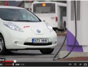 Estonsko Nissan Leaf elektromobil rychlodobíjecí stanice národní síť
