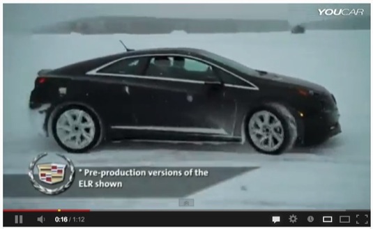 auto plug-in hybrid Cadillac ELR video test zimní