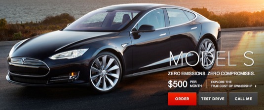 auto nákup elektromobilu Tesla Model S USA leasing