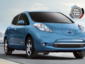 auto elektromobil Nissan Leaf elektrické auto modrá
