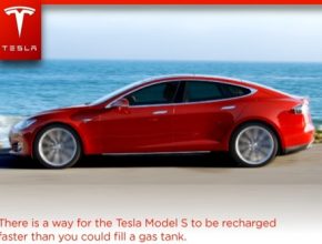 auto elektromobil Tesla Model S výměna baterií