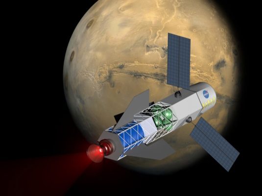 Vesmírná loď, která by jednou mohla doplout s lidskou posádkou k Marsu