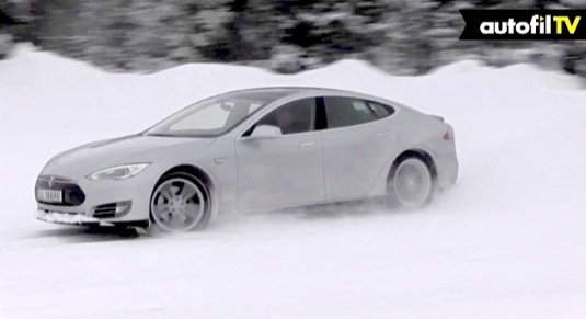 auto video elektromobil Tesla Model S Norsko test