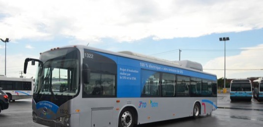 Čínský elektrobus značky BYD v Kanadě