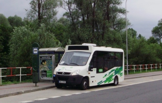 auto elektrobus Stratos v Havířove u Tesca