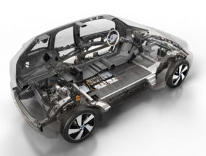 auto elektromobil BMW i3 pohled dovnitř řez