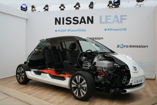 auto elektromobil Nissan Leaf test