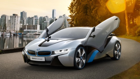 auto BMW i8 plug-in hybrid Gorilla Glass