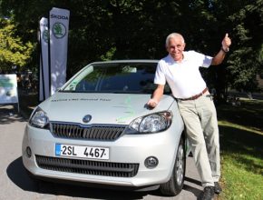 auto Škoda Citigo CNG Tour Gerhard Plattner zemní plyn Itálie Švédsko