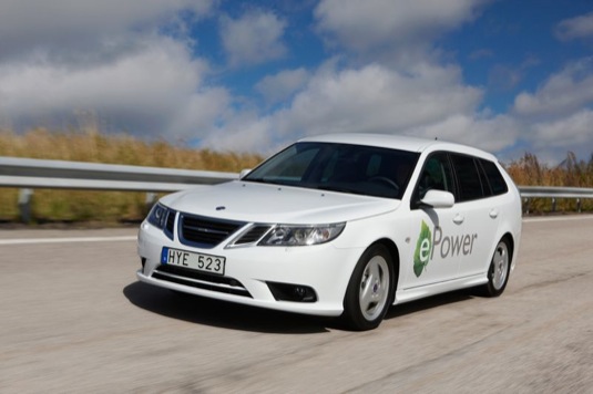 auto Saab 9-3 ePower elektromobil