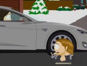 auto elektromobil Tesla Model S South Park seriál