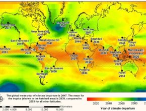 auto mapa globálních klimatických změn