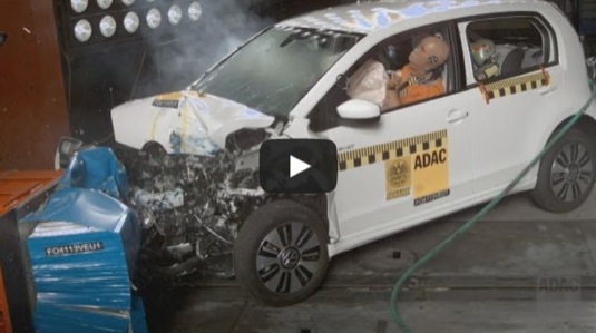 auto ADAC crash-test elektromobil Volkswagen e-Up!