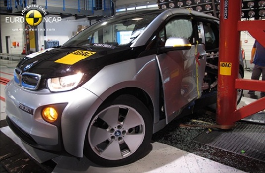 auto crash-test elektromobilu BMW i3 Euro NCAP ADAC