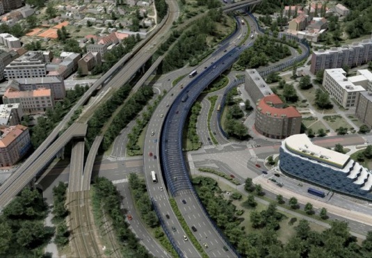 auto tunel Blanka Praha Balabenka