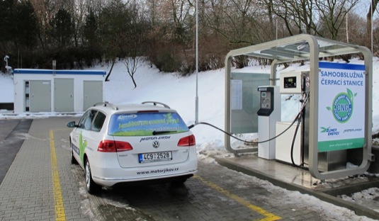CNG stanice Jihočeský kraj Jindřichův Hradec zemní plyn auto