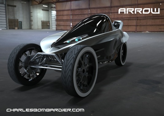 auto Arrow elektrická stíhačka na kolech